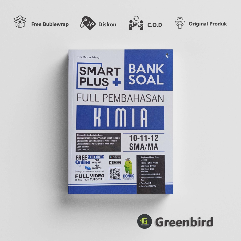 Buku Pelajaran Sekolah :  Smart Plus Bank Soal Kimia SMA/MA 10,11,12 - Magenta
