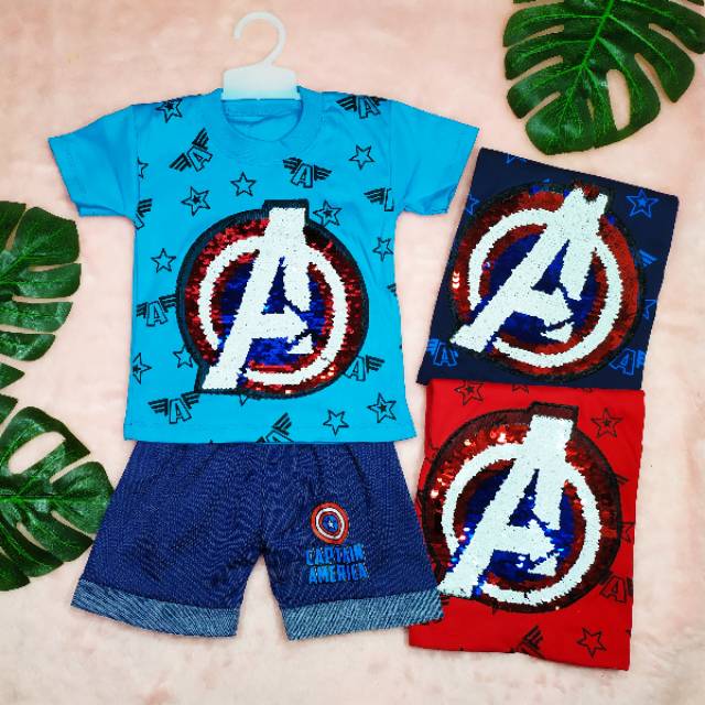 Pakaian Anak Laki-laki Size 3-12bulan Gambar Superhero / Baju Usap Ganti Warna / Baju Anak Cowok