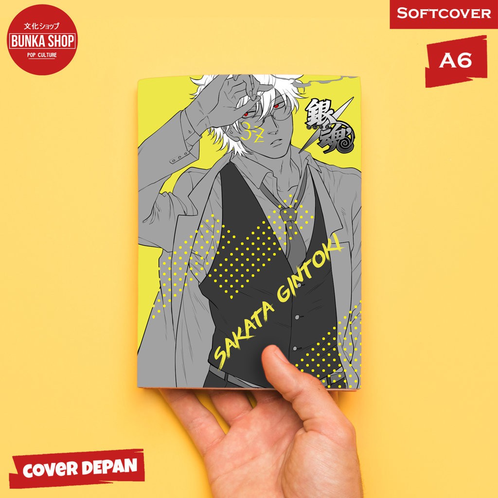 

Pocket Note Anime Gintama Sakata Gintoki Teacher Softcover A6 Buku Tulis Catatan Murah
