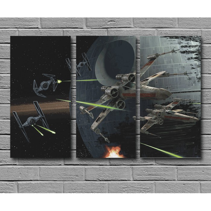 "Star Wars (Death Star)" Poster Kayu (Multipanel)