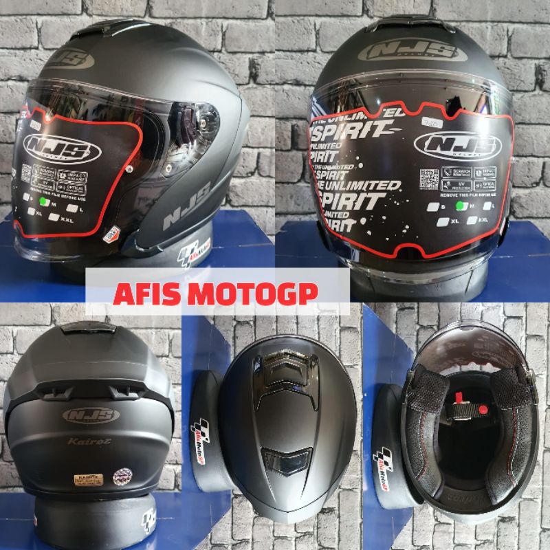 helm njs kairoz black doff hitam doff
