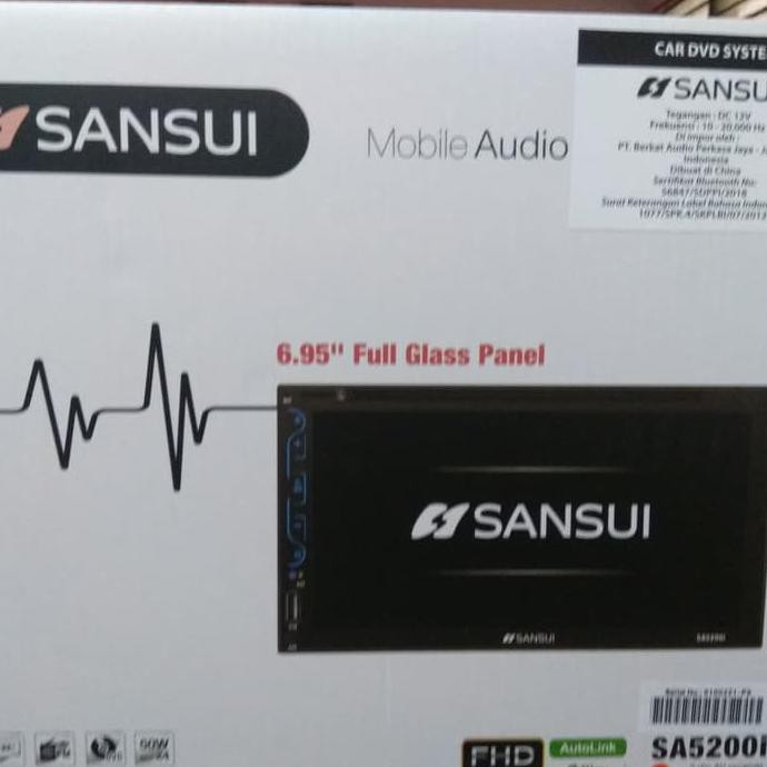 DOUBLE DIN SANSUI SA-5202i/SA5202i/5202 FULL HD (GARANSI RESMI)