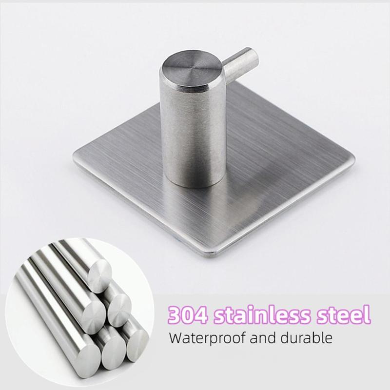 Gantungan Dinding Premium Besi anti karat kuat beban berat gantungan baju capstok kamar mandi Kapstok toilet Hook Hanger Stainless Steel Hook Wall Hook Towel Hook For Bathroom Stainless Steel Coat Hook Rustproof Hook Hanger Bathroom Accessories WC