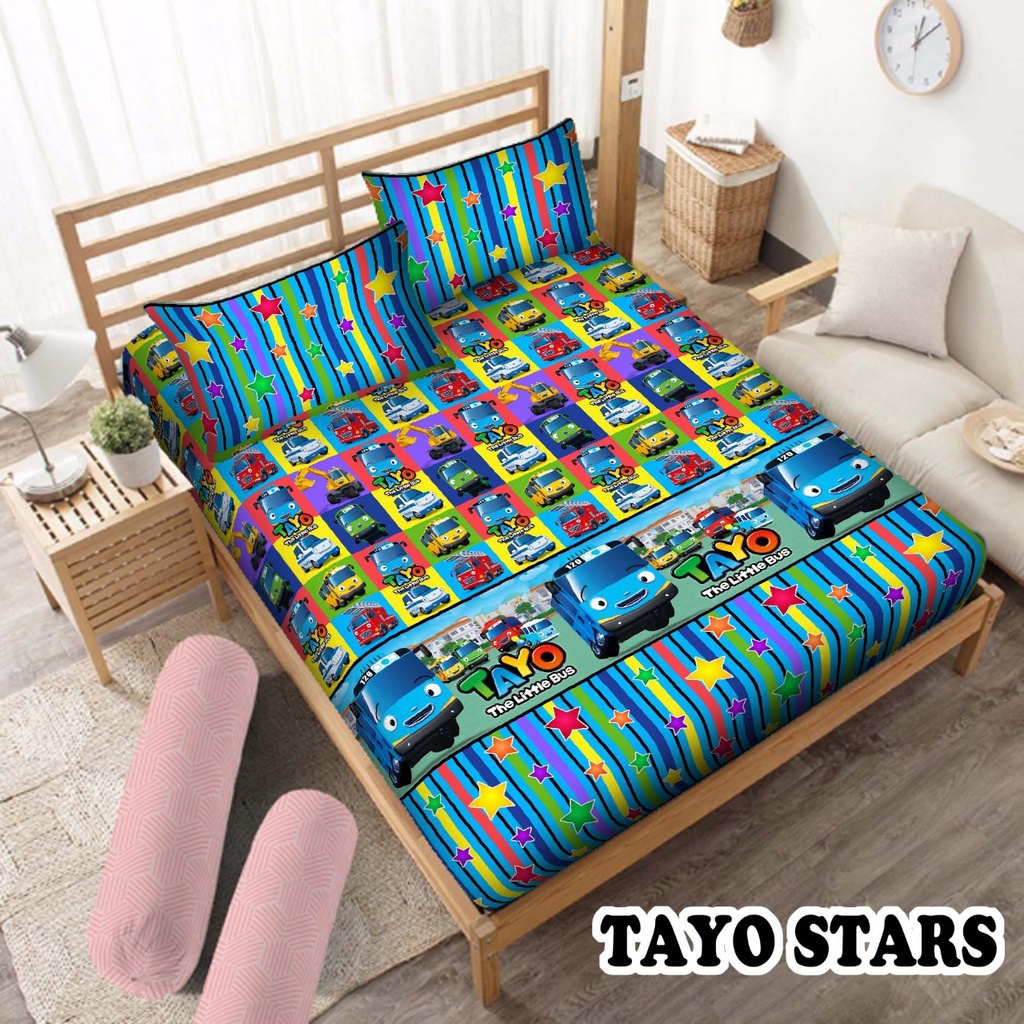 SPREI KARAKTER KARTUN KUALITAS SAMA DENGAN BONITA - ANTI LUNTUR UKURAN 180x200/1 SET SEPRAI HOMEMADE 180X200