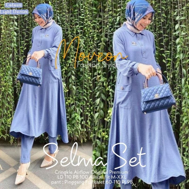 Jual Selma set airflow original ori berlabel move on Shopee Indonesia