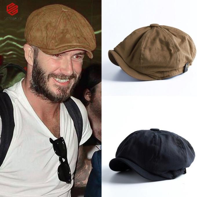 Men Newsboy Cap Herringbone Baker Boy Cabbie Flat Hat Retro Newsboy