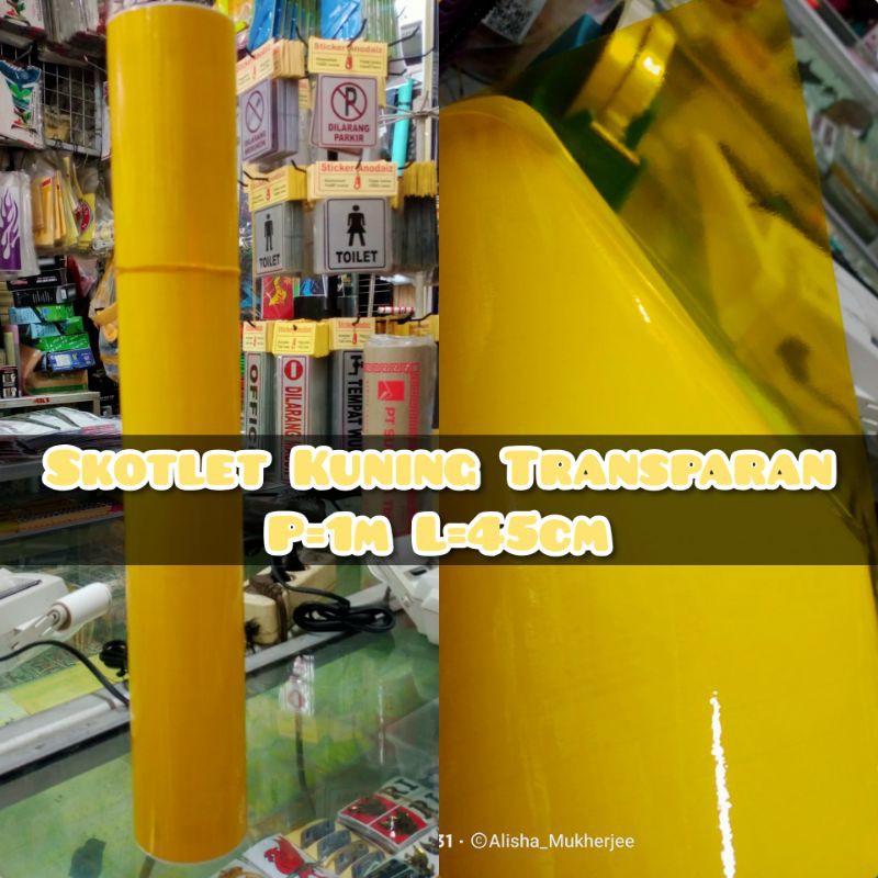 Skotlet Motor Skotlet Transparan Kuning Harga Permeter Murah Shopee Indonesia