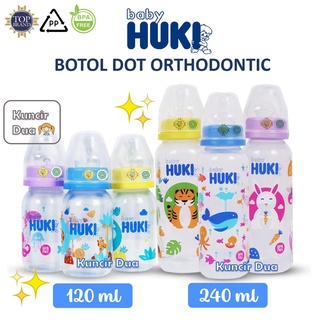 Image of Huki Botol Susu 120ml / 240ml Nipple Orthodontic (Nipple Gepeng)