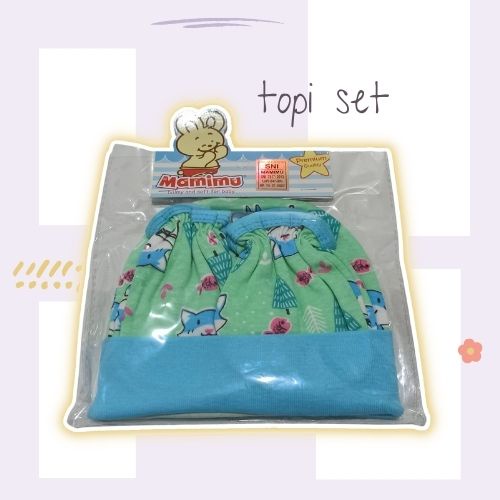 Set Topi dan Sarung Kaki bayi / kaos Kaki Bayi 0-6 bulan