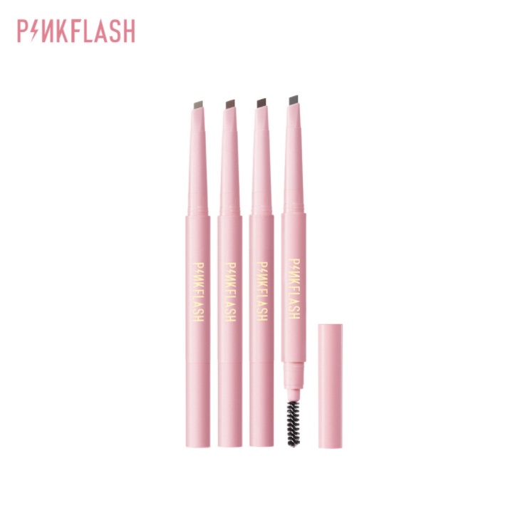 PINKFLASH OhMyEmoji Automatic Eyebrow Pencil Lasting 8h Waterproof Soft Durable Fiber Rotating Brush Head Pigmented Easy Blend PF013