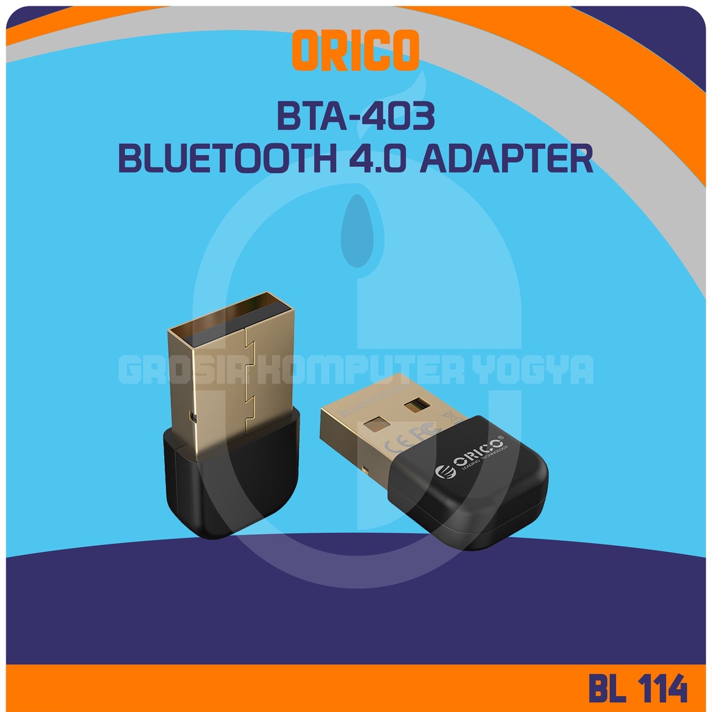 Orico BTA-403 USB Bluetooth 4.0 Adapter 3 Mbps Up to 20m Eksternal Bluetooth Dongle