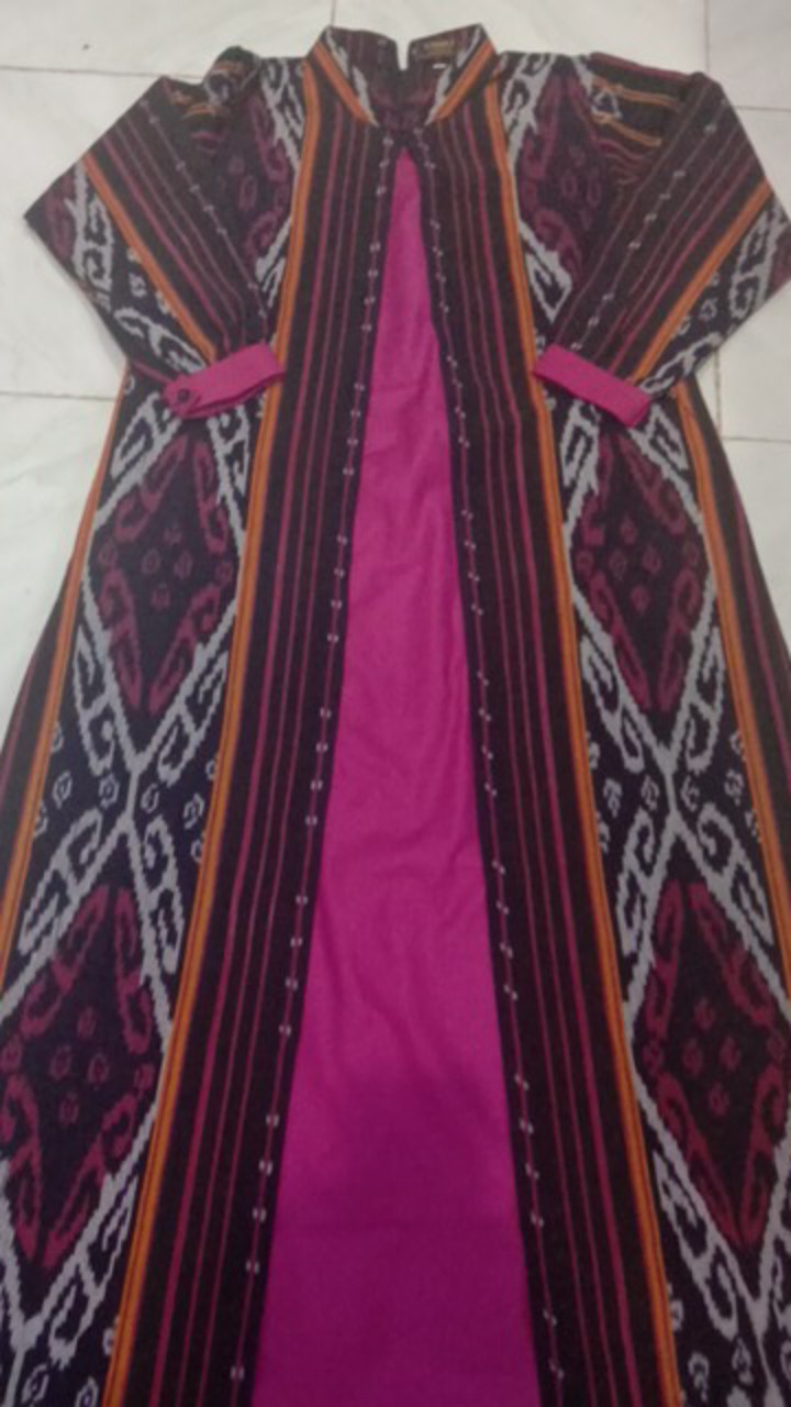 Abaya Tenun Mix Toyobo/gamis Tenun Original/gamis Batik/gamis Tenun Murah