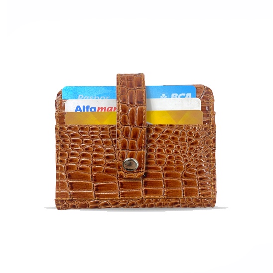 MEIMEISHOP LAVA CARD HOLDER CROCO FASHION WALLET CREDIT CARD HOLDER MINI WALLET LOKAL BATAM