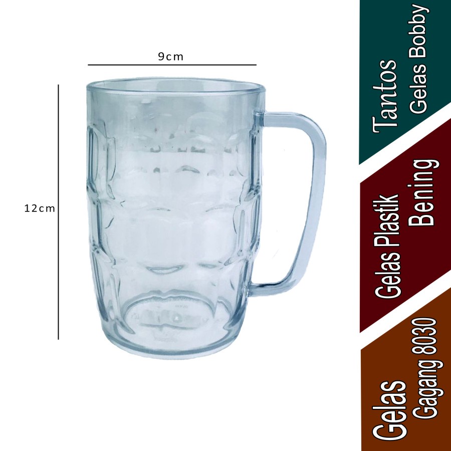 Jual Gelas Bir Beer Jumbo Akrilik Anti Pecah Acrylic Premium Bening Kristal Mika Cangkir Gagang 6248