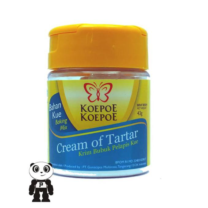 

31.87-Kue- Koepoe Koepoe Cream Of Tartar Krim Bubuk Pelapis Kue 43Gr -Terlengkap-Termurah-Dijamin.