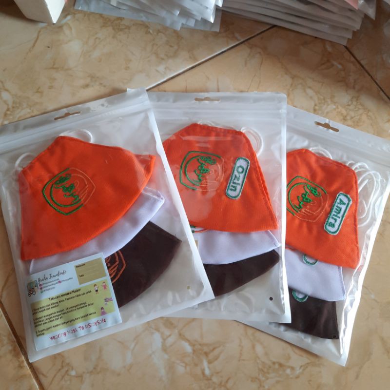 masker 2 ply bordir custom