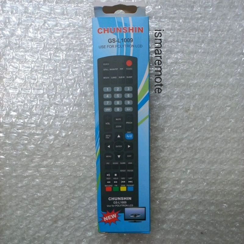 REMOTE REMOT TV POLYTRON LCD LED CHUNSHIN GS L.1009