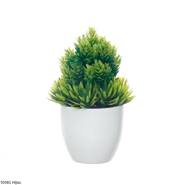 Bunga Plastik Hias Bonsai Pinus Artifisial 5008-Hijau