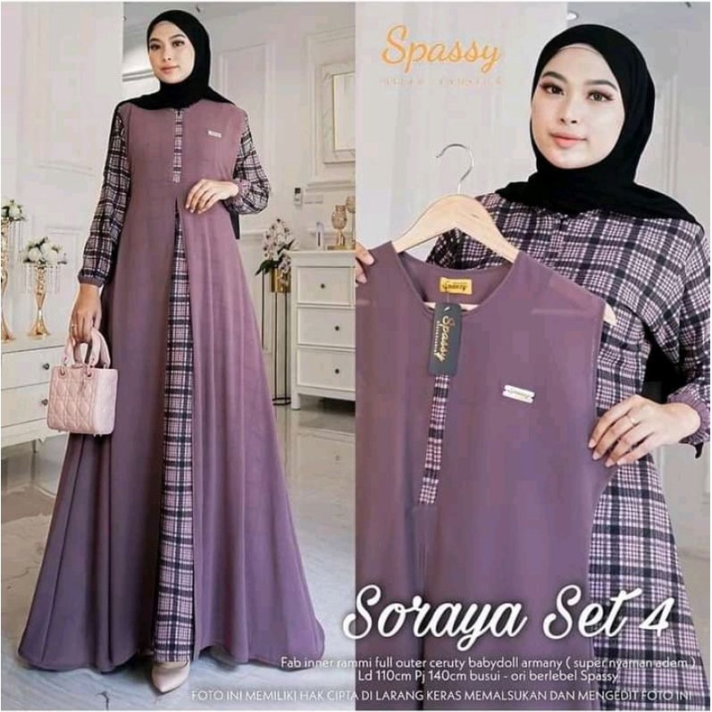 Gamis 2in1 soraya set 4