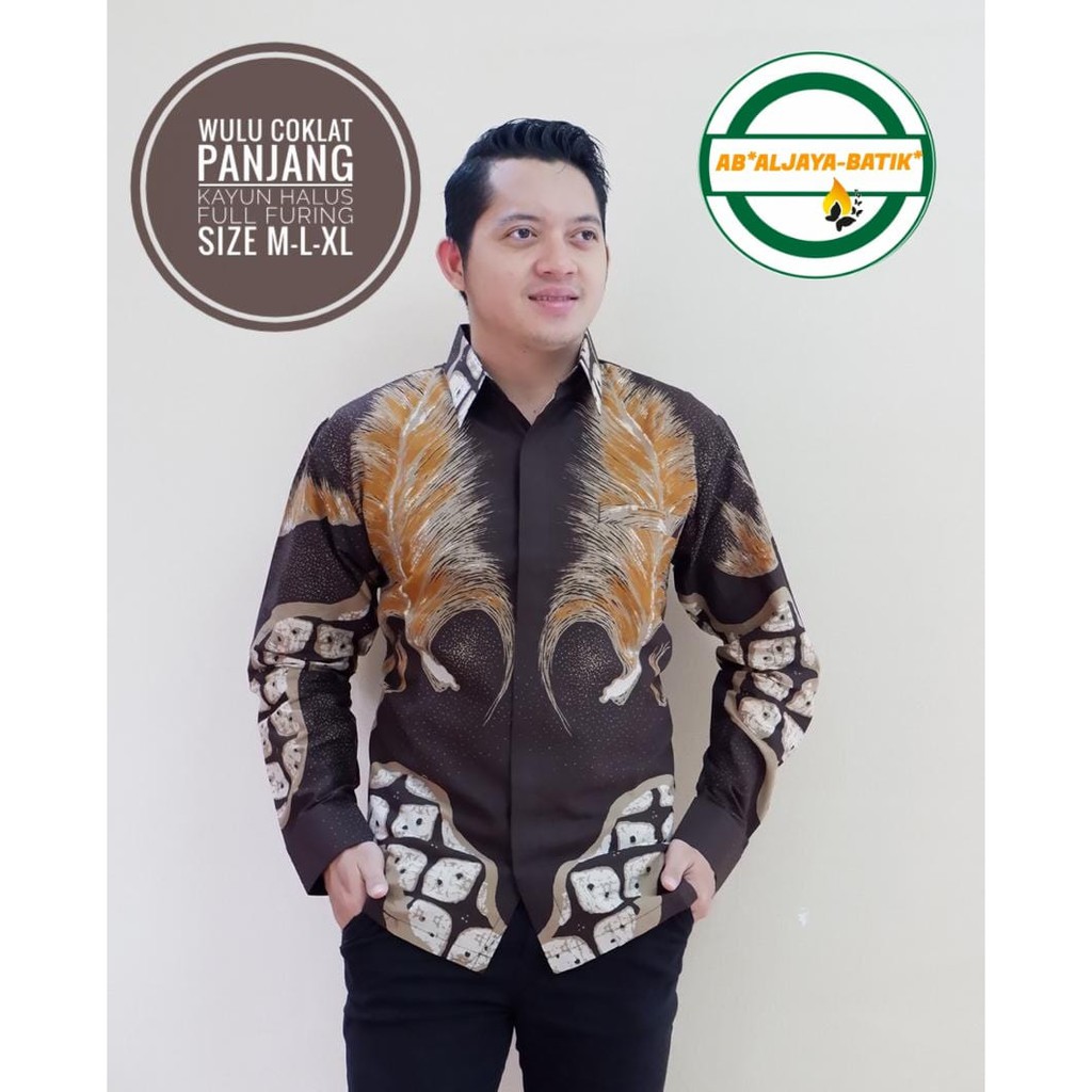 WULU COKLAT ALJAYA BATIKSOLOAMANAH BAJU KEMEJA BATIK PRIA SOLO LENGAN PANJANG PENDEK LAPIS FURING ATASAN PREMIUM MODERN KATUN HALUS SUNDOKORO KOPI LEPEK NAKULO WEDANTA NANDA JAYA DEWANGGA NAVY DEWANGGA UNGU PARIKESIT MAROON SUNGUT PUTIH SISIK SOGAN OPO SM