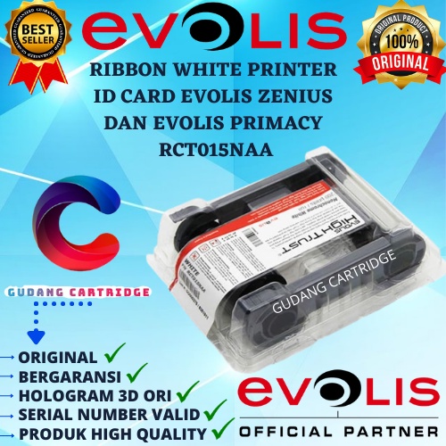 Jual Ribbon Evolis White RCT015NAA RIBBON WHITE PRINTER ID CARD EVOLIS ZENIUS DAN EVOLIS
