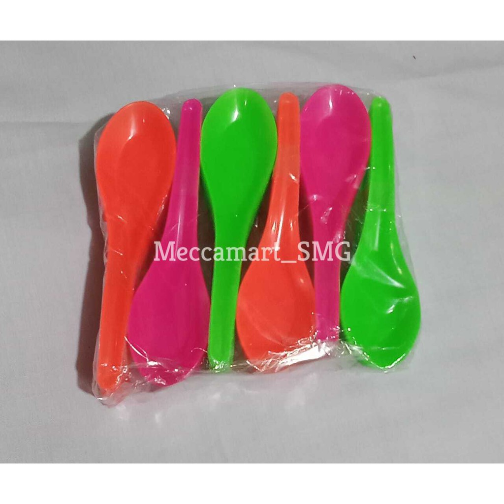 Sendok plastik bebek Pelangi 120 pcs/Sendok Bebek Plastik/Sendok Plastik
