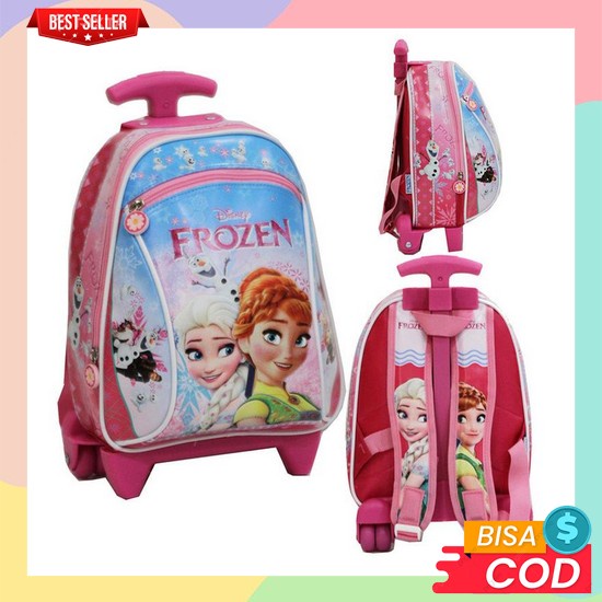 Tas Ransel Roda Anak Tk-Sd Tas Troli Anak Cewek 2In1 Bisa Roda&Ra Gu935 Tas Troly Tk Bt21 Bts Premiu
