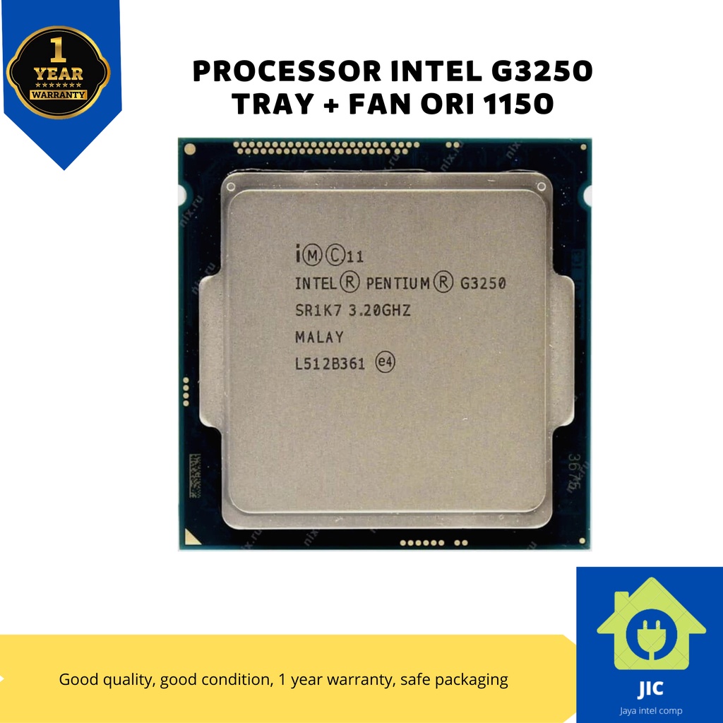 PROCESSOR INTEL DUAL CORE G3250 TRAY + FAN ORI