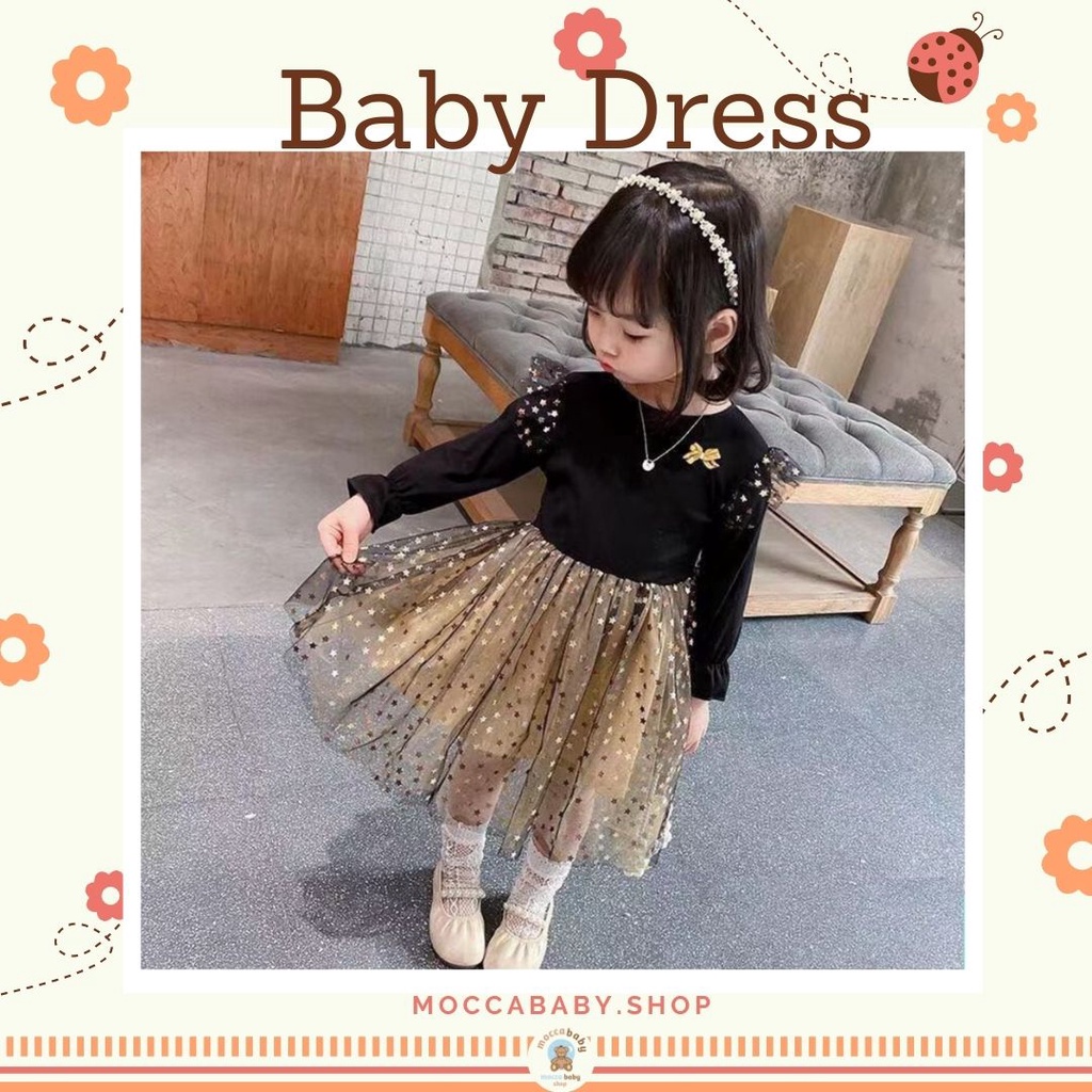 MBSS - DRESS MARILLYN STARS EBV Baju Dress Anak Perempuan Import