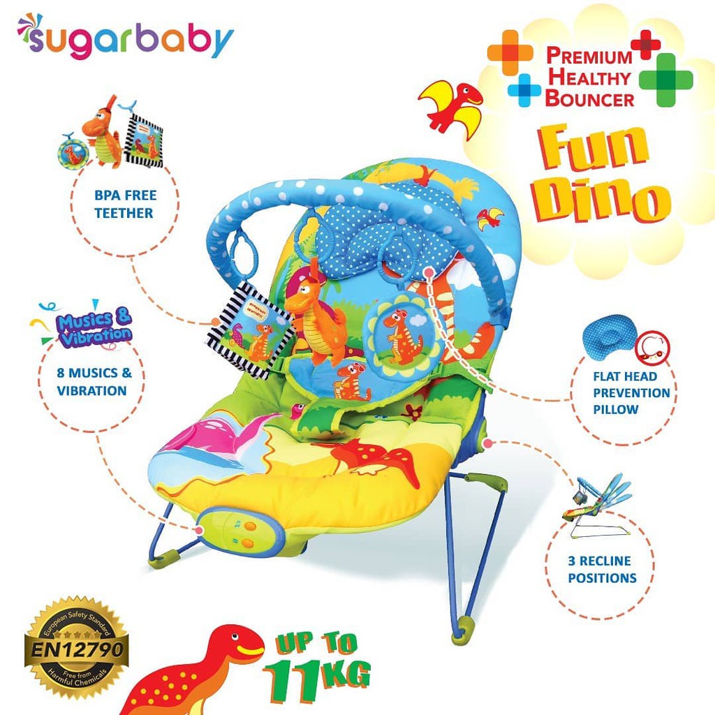 [Bouncer Bayi Indonesia] bouncer sugarbaby Bouncher 3 recline Sugar Baby 3 posisi sugarbaby