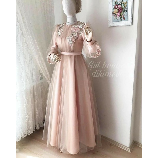 gaun tille/ gaun pesta tille /gaun turki