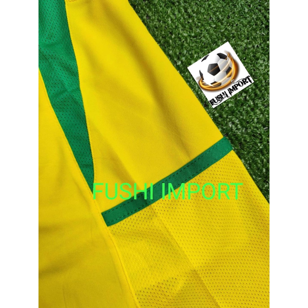 Jersey Baju Bola Retro Brasil Home 2002 ( JUARA DUNIA ) Grade Ori