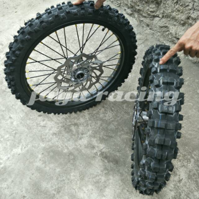 Sepaket velg ring 16 19 hole36 KLx 150 atau bisa pasang ke motor rubahan paket komplit plus ban cros