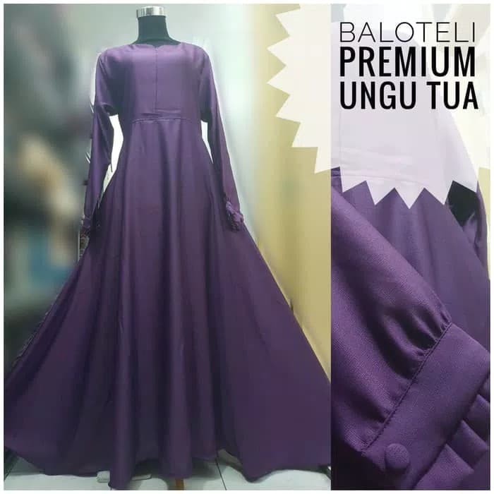 Order Langsung jumbo bigsize dress muslim wanita gamis maxy busui abaya maxi ungu tua Murah