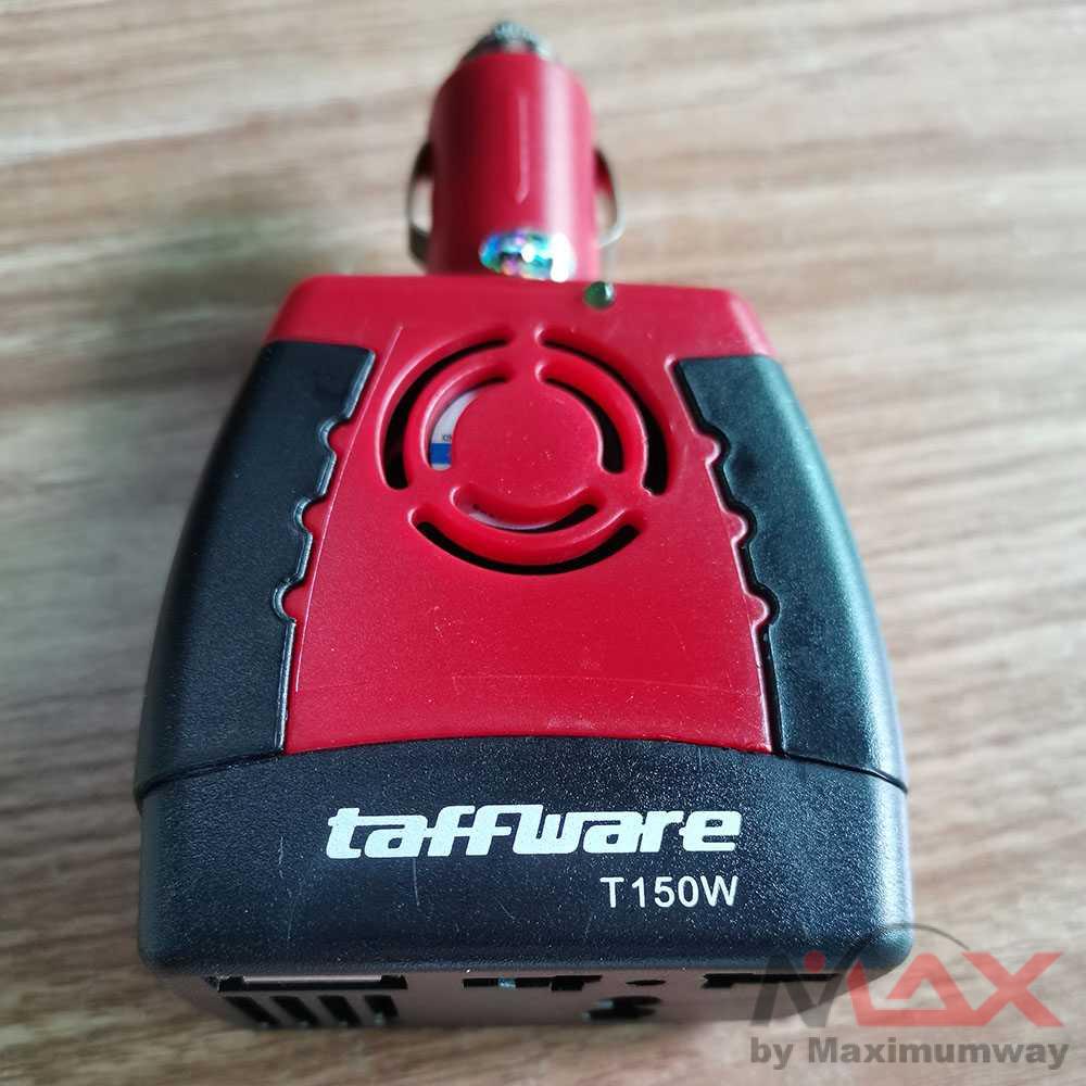 Taffware Power Car Inverter 150W 220V AC EU Plug 5V USB Charger T150W