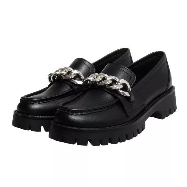 2.2 COD SEPATU WANITA LOAFERS BLACK DOF 2023 / BASIC DOCMART STYLE RANTE SILVER MEWAH PREMIUM