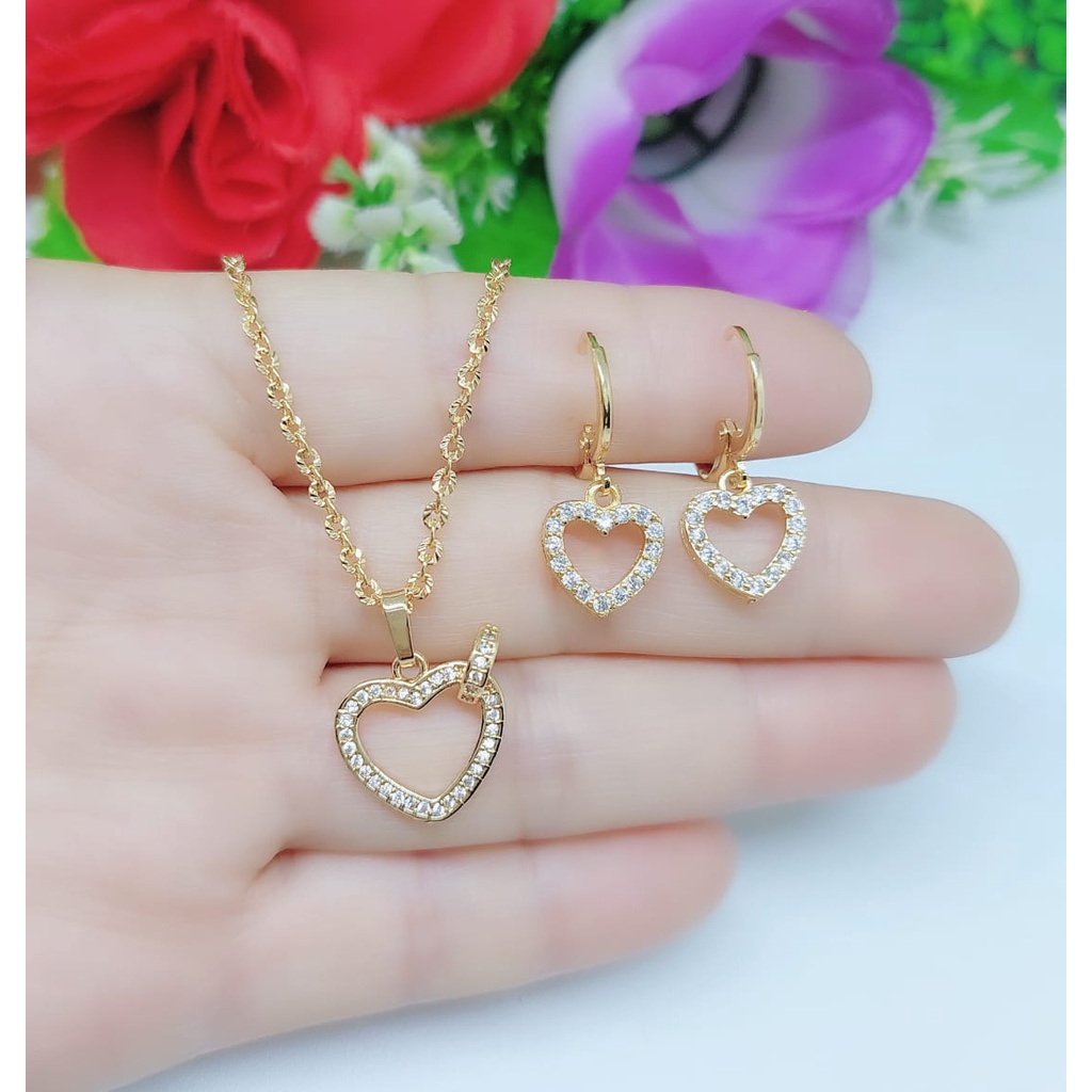 Kalung dan liontin xuping permata lapis emas perhiasan fashion 0408,0409