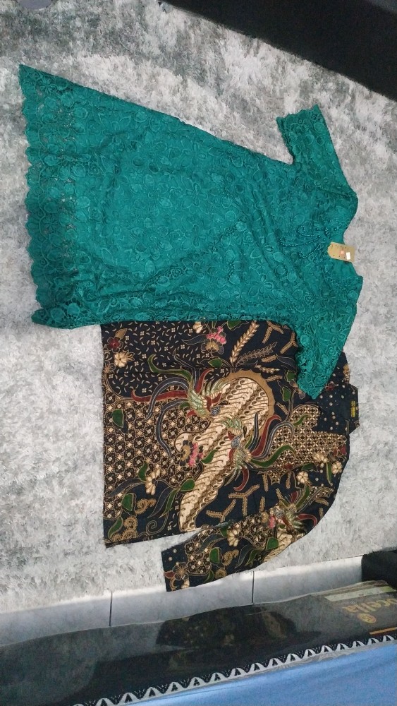 Kemeja Batik Pria Lengan Panjang Kawung Peksi Merah Full Furing Seragam Kantor Premium Modern Trendy