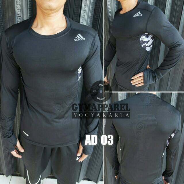  Kaos  olahraga lengan panjang adidas  unisex sport training 