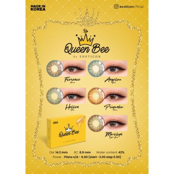 Softlens X2 Queenbee/ Normal minus /Softlens Queenbee minus