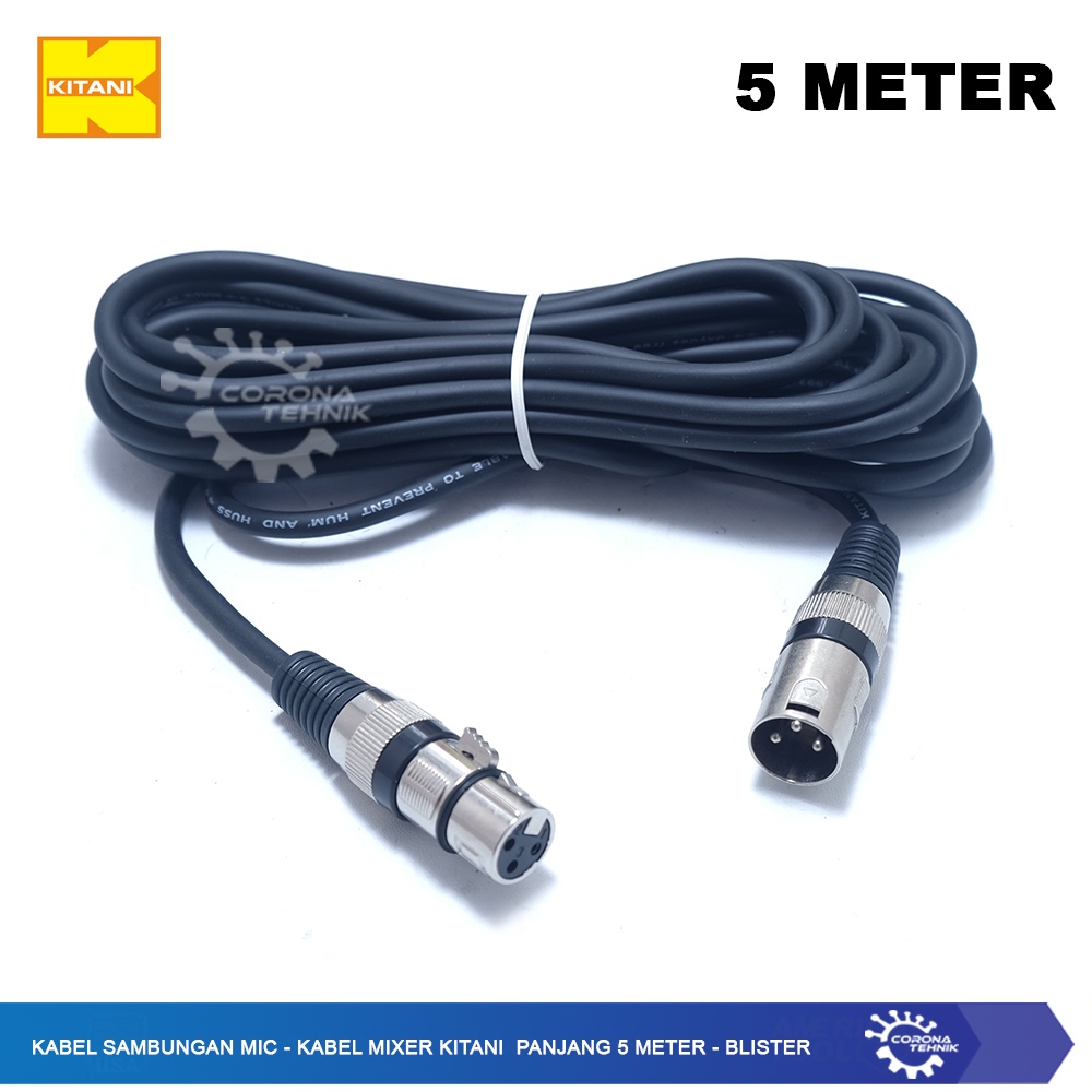 Kabel Mixer Kitani Panjang 5 Meter - Blister - Kabel Sambungan Mic