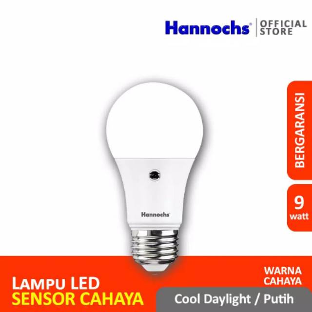 Lampu Led Hannochs 9 watt Light Sensor