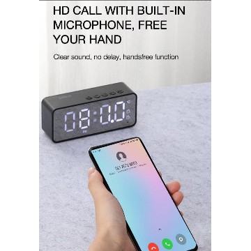 ROBOT RB150 LED Time Display Alarm Clock Bluetooth 5.0 Speaker with FM Radio