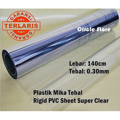 

InJO Plastik Mika Kaku Rigid PVC Super Clear Lebar 140cm Tebal 0,30mm