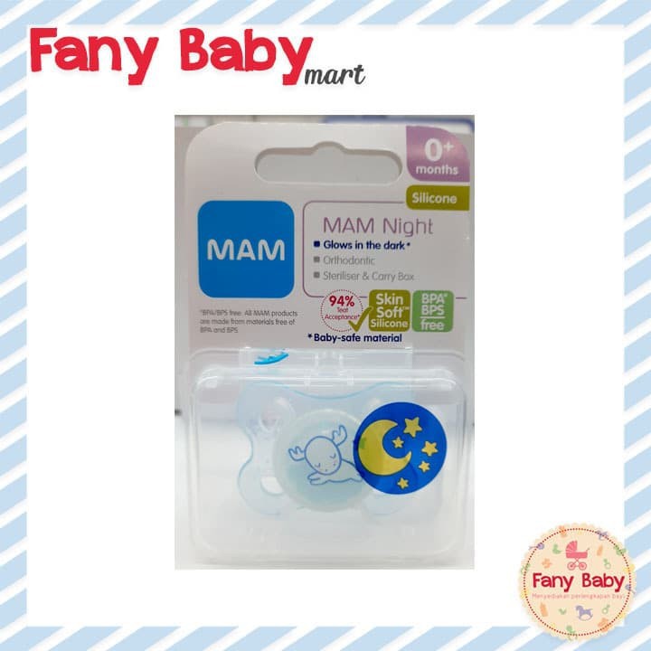 MAM PACIFIER NIGHT / 0-6 BULAN / MOTIF RANDOM