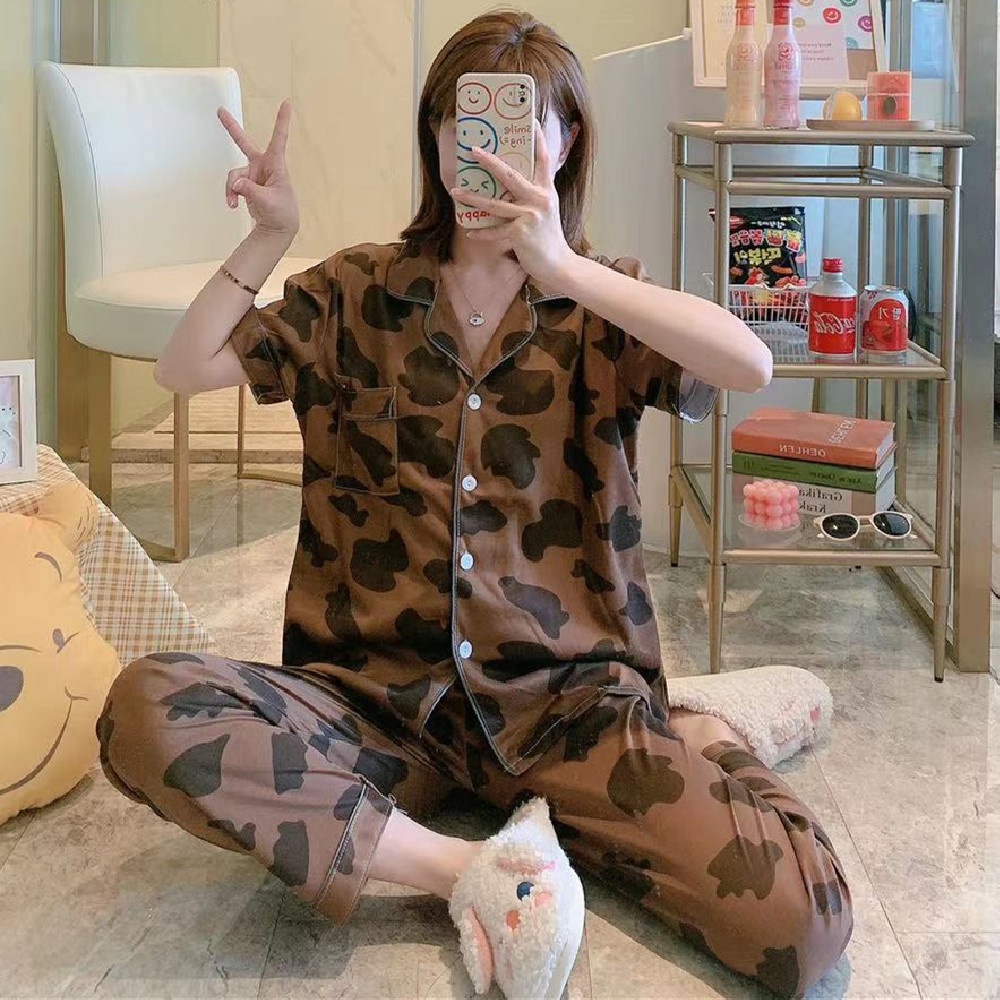 Victoria Baju Tidur Wanita Import Setelan Piyama Motif Kartun Lucu Lembut Fit to XXL 4074