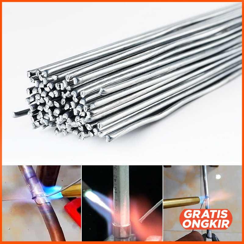 Kawat Las Aluminium Electrode Suhu Rendah 500mm 20PCS 2.4mm
