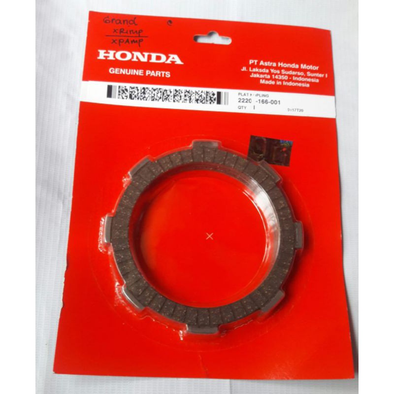 kampas kopling GRAND 22201-166-001 / honda AHM original