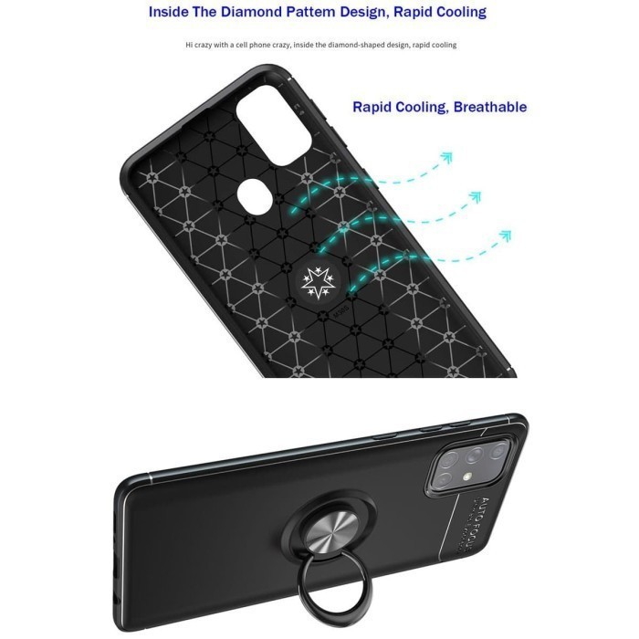 Oppo A15 2020 i-Ring Invisible TPU Soft Case Cover ori