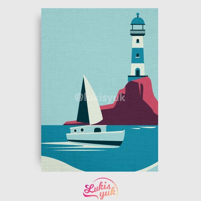

Diskon DIY Painting Kit - Beach Series - Paint by Numbers Kit Diskon